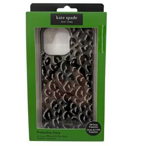 New Kate Spade New York Leopard Print‎ Protective Case for iPhone 16 Pro Max